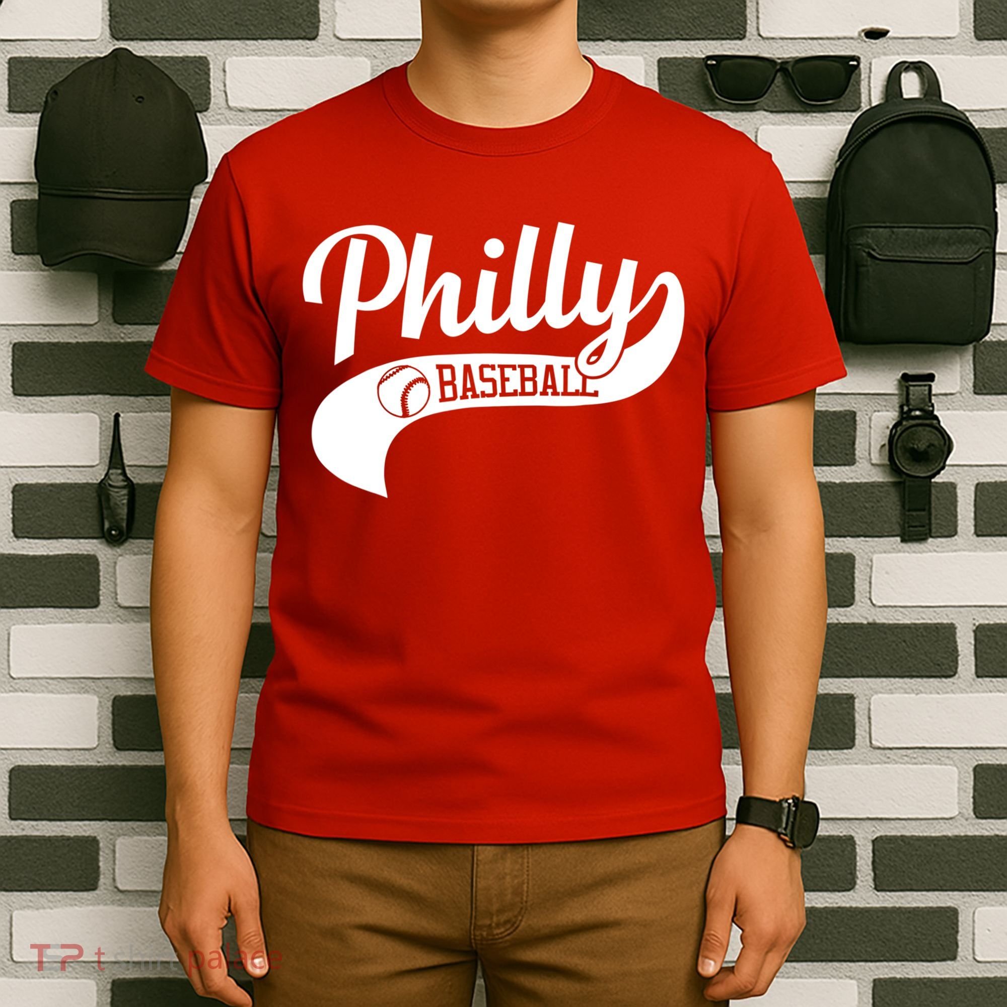 Retro Philadelphia Baseball Vintage Philly Swoosh T-Shirt
