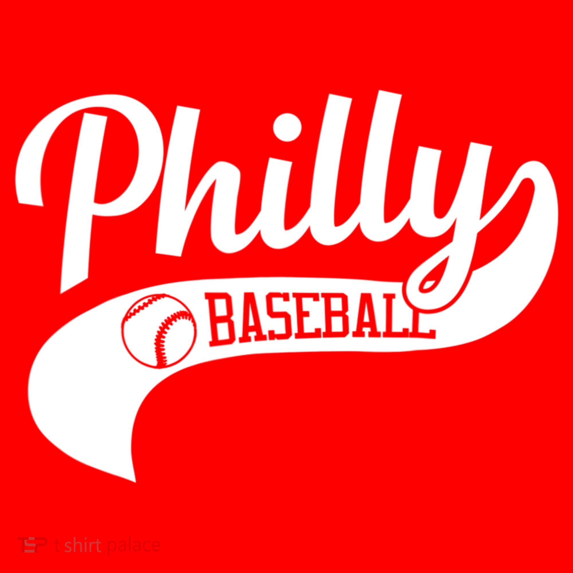 Retro Philadelphia Baseball Vintage Philly Swoosh T-Shirt