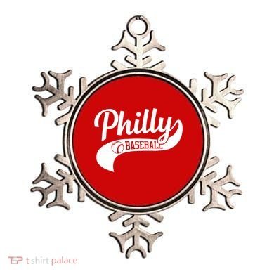 Retro Philadelphia Baseball Vintage Philly Swoosh Ornament