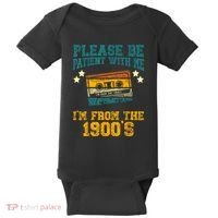 Retro Please Be Patient With Me Im From The 1900s Gift Baby Bodysuit thumb 0