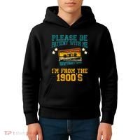 Retro Please Be Patient With Me Im From The 1900s Gift Kids Hoodie thumb 4