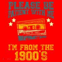 Retro Please Be Patient With Me Im From The 1900s Gift Santa Hat thumb 1
