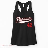 Retro Panama Baseball Soccer Futbol Beisbol 42 Women's Tank Top thumb 0