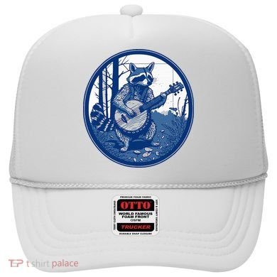 Raccoon Playing Banjo Vintage Cottagecore Hat