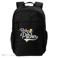 Relief Pitcher Beer And Baseball Funny Backpack thumb 0