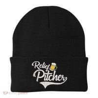Relief Pitcher Beer And Baseball Funny Beanie thumb 0