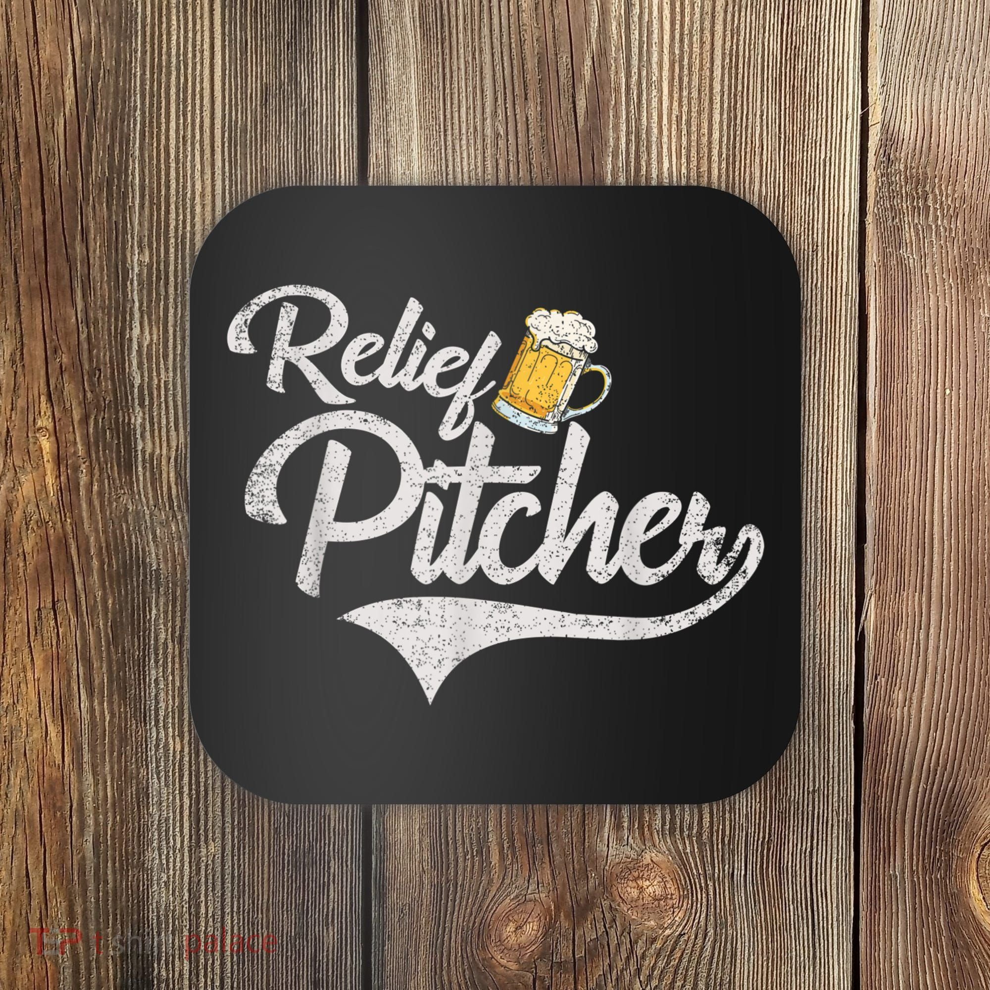 Relief Pitcher Beer And Baseball Funny Coaster