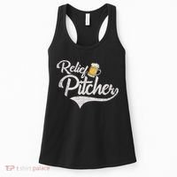 Relief Pitcher Beer And Baseball Funny Women's Tank Top thumb 0