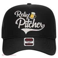 Relief Pitcher Beer And Baseball Funny Hat thumb 0