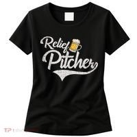 Relief Pitcher Beer And Baseball Funny Women's T-Shirt thumb 0