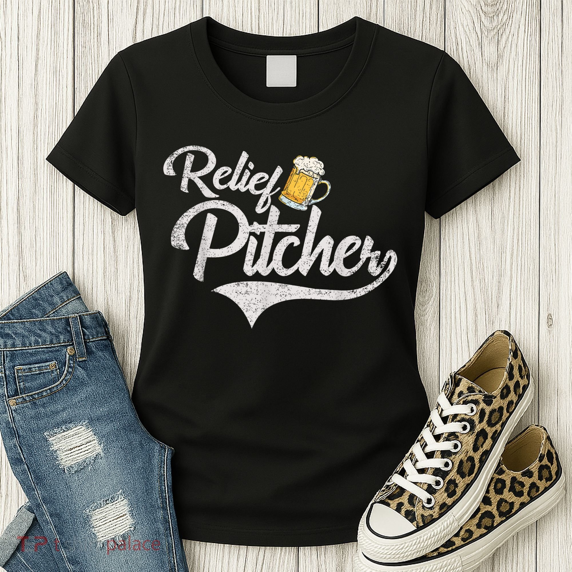 Relief Pitcher Beer And Baseball Funny Women's T-Shirt