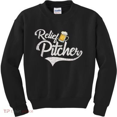 Relief Pitcher Beer And Baseball Funny Kids Sweatshirt