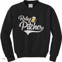 Relief Pitcher Beer And Baseball Funny Kids Sweatshirt thumb 0