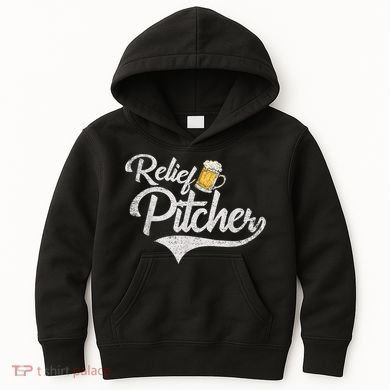 Relief Pitcher Beer And Baseball Funny Kids Hoodie