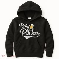 Relief Pitcher Beer And Baseball Funny Kids Hoodie thumb 0