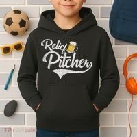 Relief Pitcher Beer And Baseball Funny Kids Hoodie thumb 2