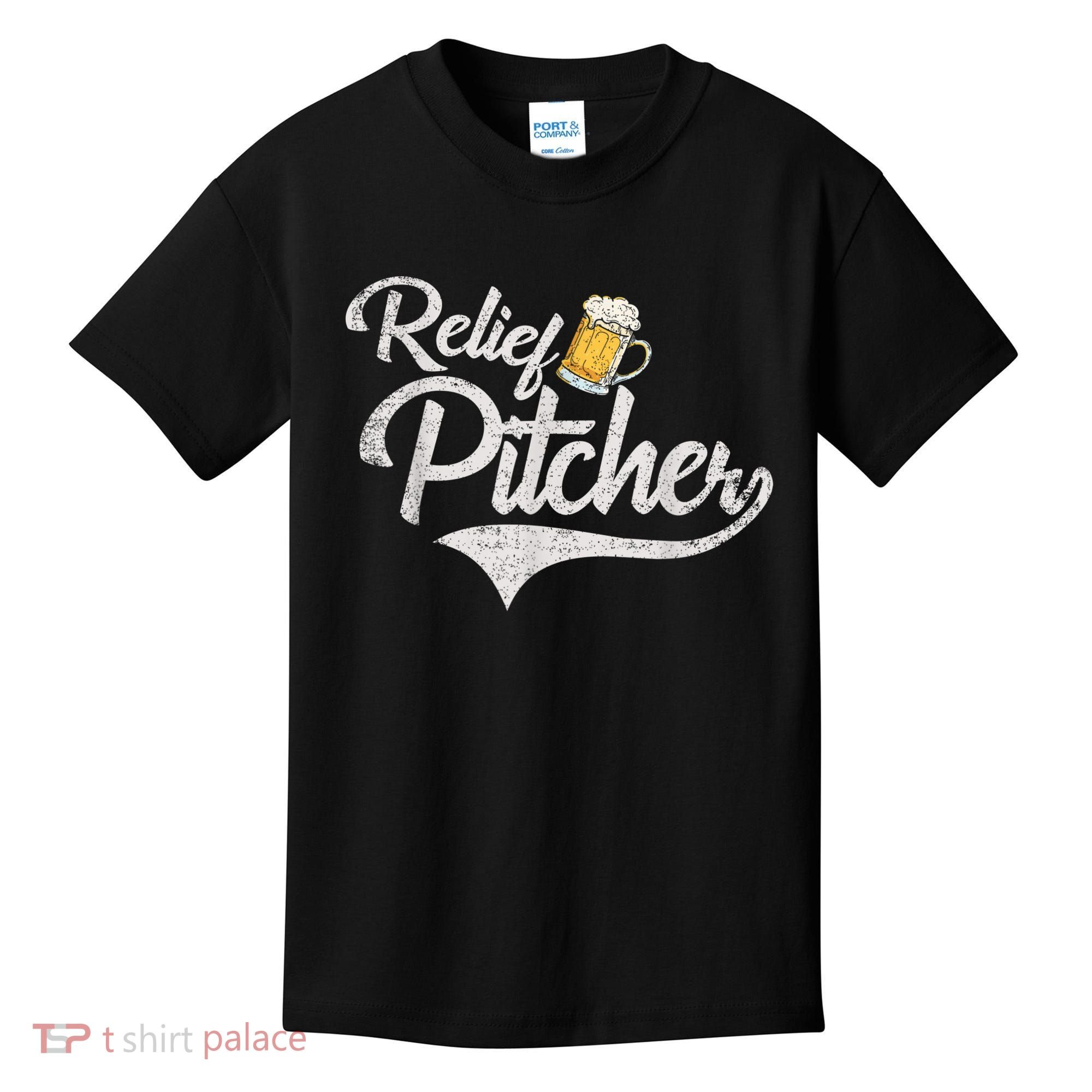 Relief Pitcher Beer And Baseball Funny Kids T-Shirt