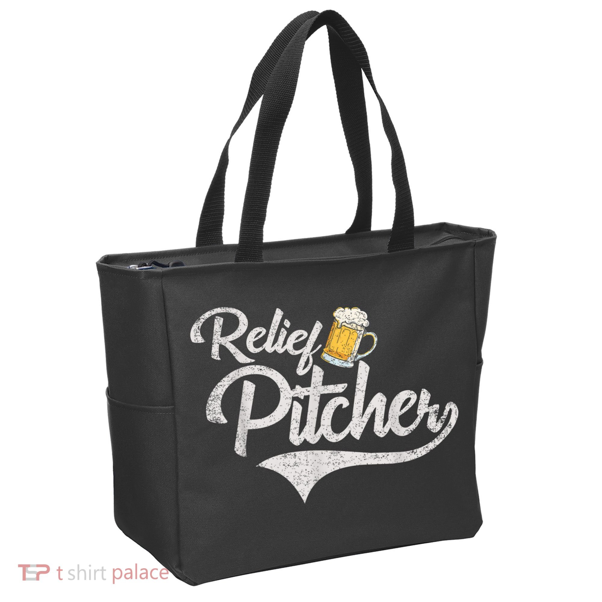 Relief Pitcher Beer And Baseball Funny Tote Bag