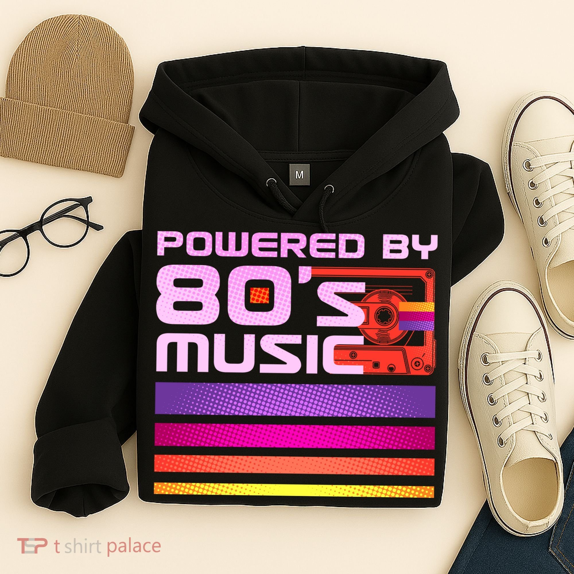 Retro Poweres By 80's Music Cassette Tape Hoodie