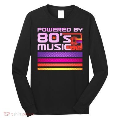 Retro Poweres By 80's Music Cassette Tape Long Sleeve Shirt