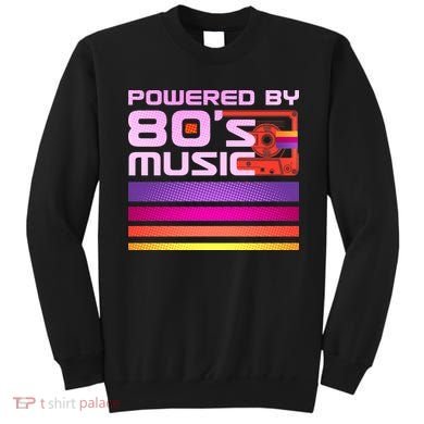 Retro Poweres By 80's Music Cassette Tape Sweatshirt