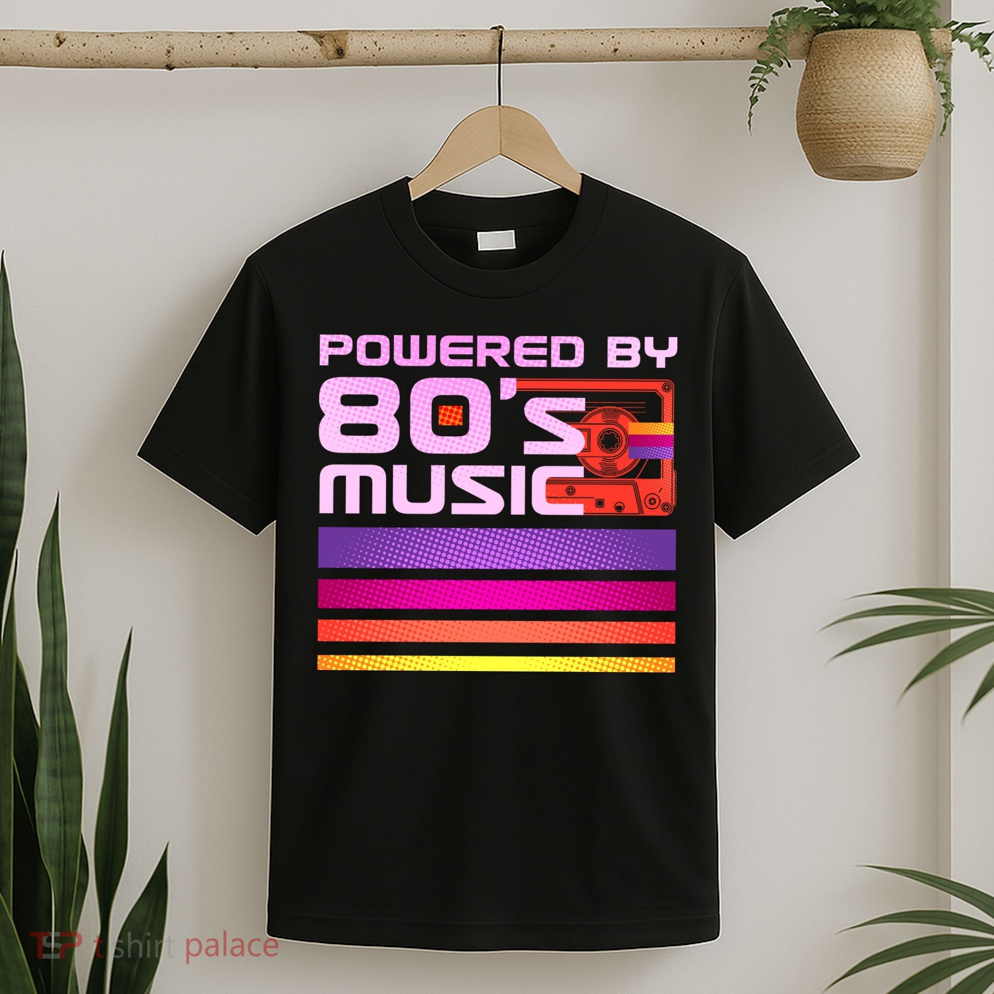 Retro Poweres By 80's Music Cassette Tape T-Shirt