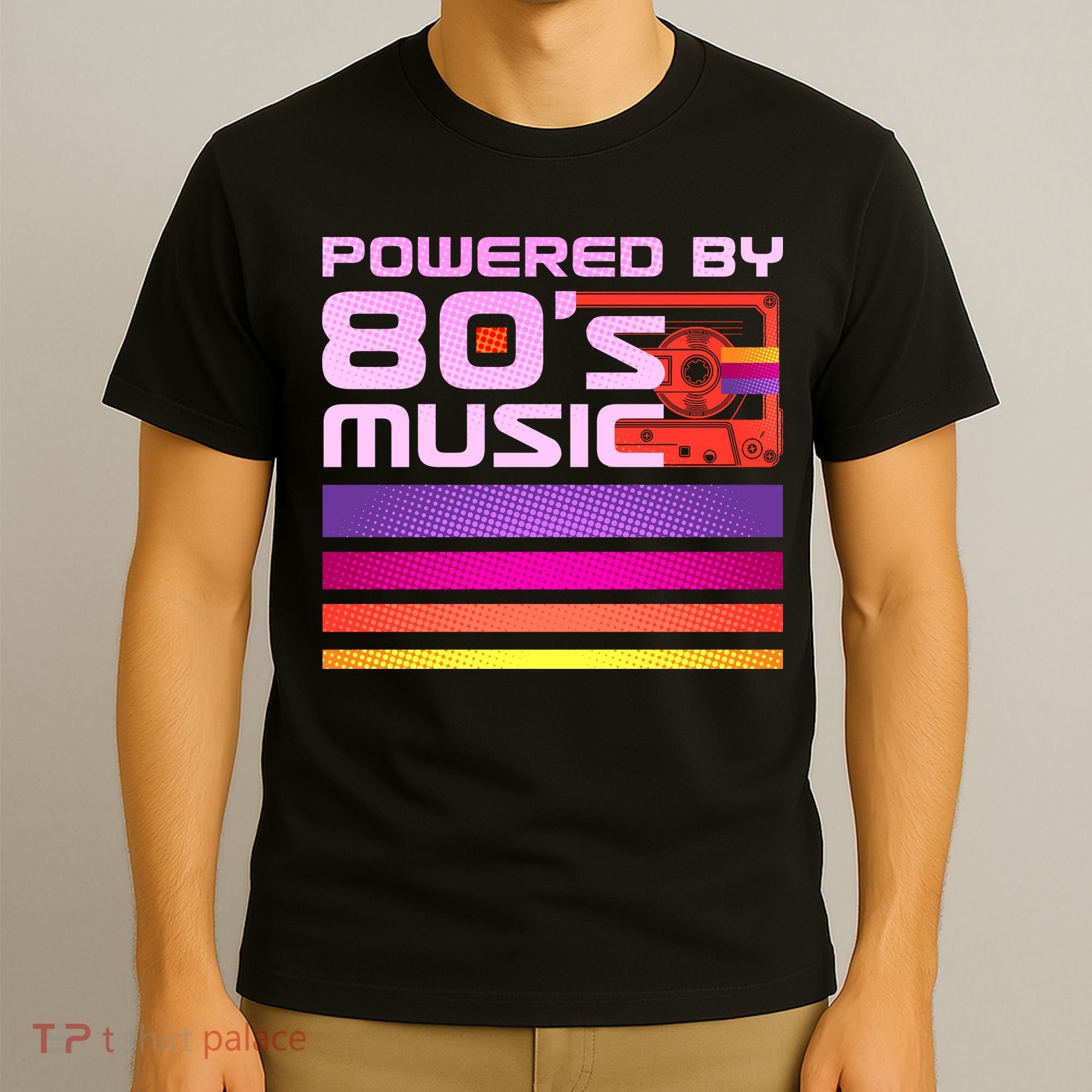 Retro Poweres By 80's Music Cassette Tape T-Shirt