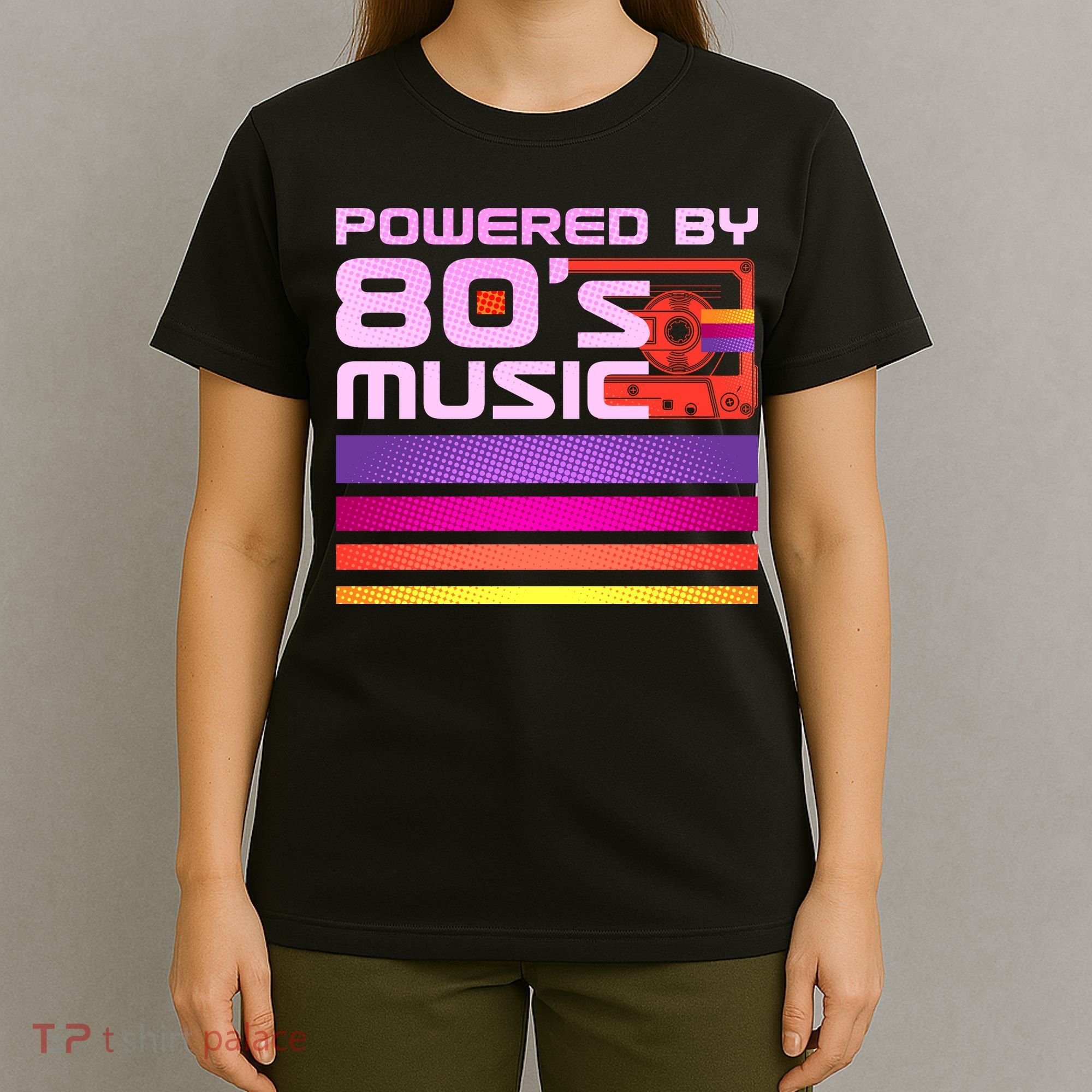 Retro Poweres By 80's Music Cassette Tape T-Shirt