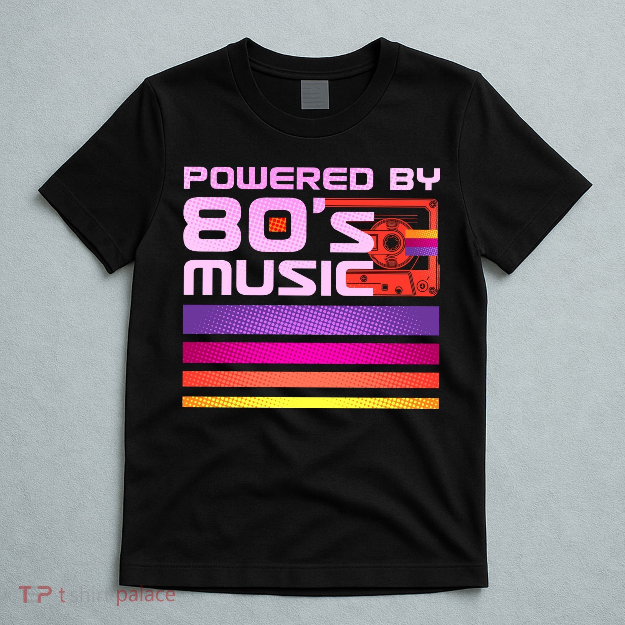 Retro Poweres By 80's Music Cassette Tape T-Shirt