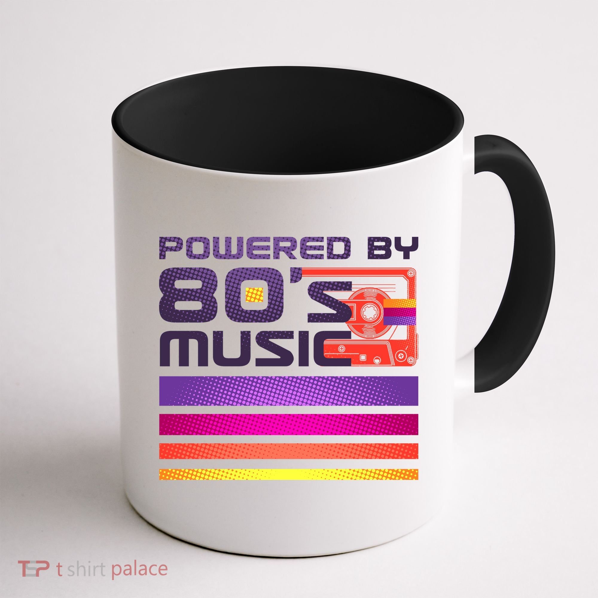 Retro Poweres By 80's Music Cassette Tape Coffee Mug