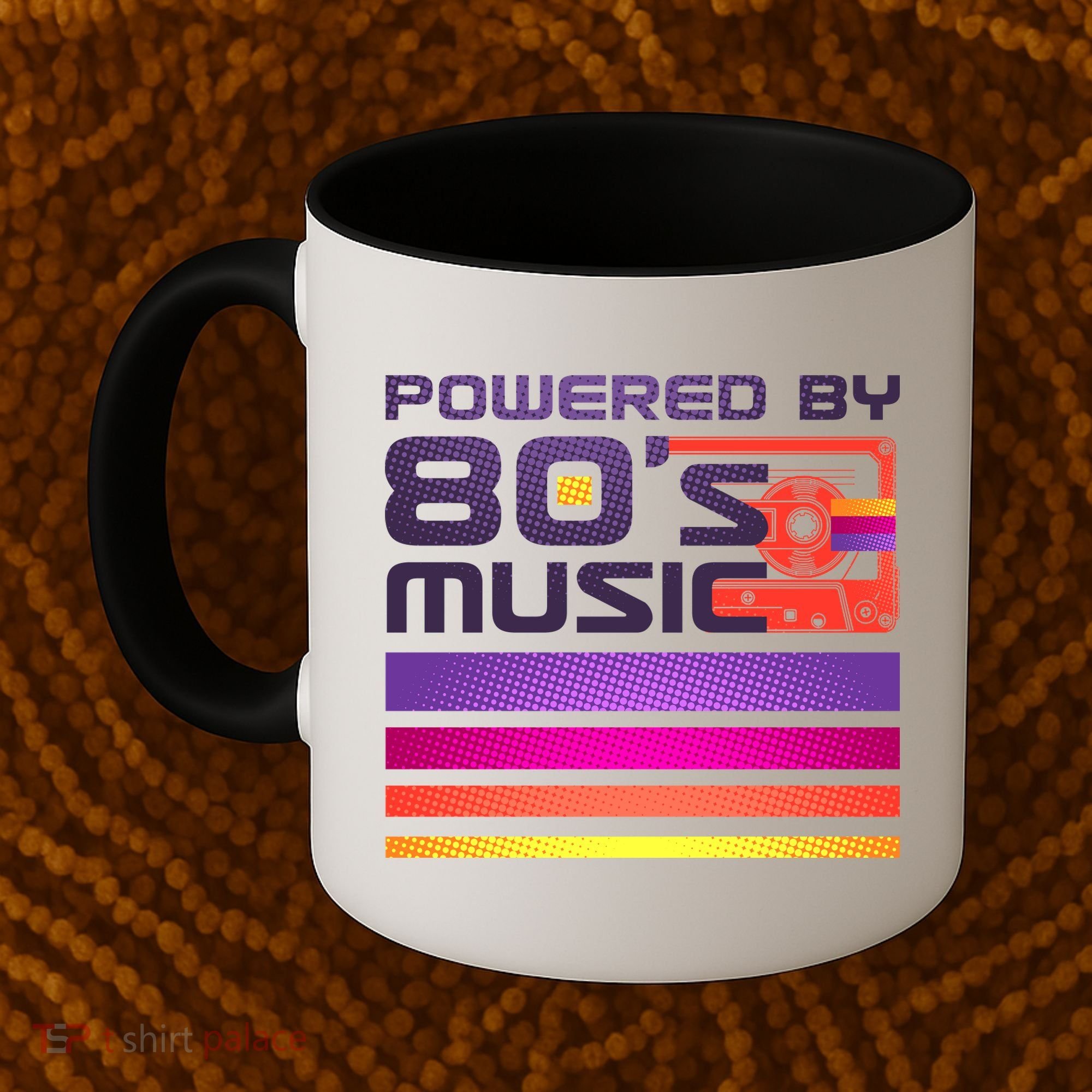 Retro Poweres By 80's Music Cassette Tape Coffee Mug