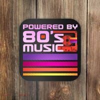 Retro Poweres By 80's Music Cassette Tape Coaster thumb 0