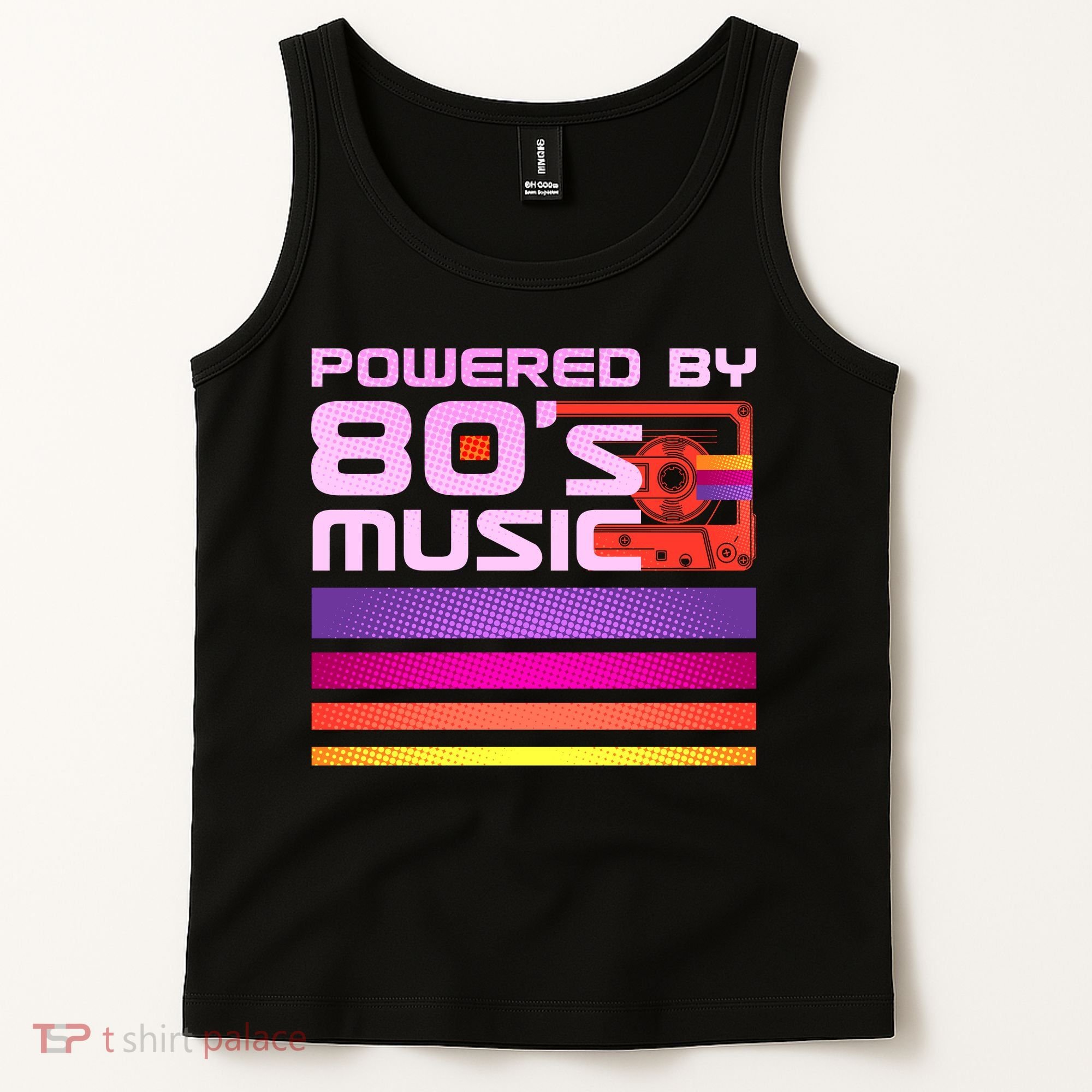 Retro Poweres By 80's Music Cassette Tape Tank Top
