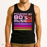 Retro Poweres By 80's Music Cassette Tape Tank Top thumb 3