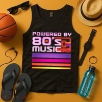 Retro Poweres By 80's Music Cassette Tape Tank Top thumb 4