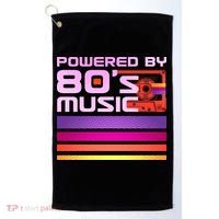 Retro Poweres By 80's Music Cassette Tape Golf Towel thumb 0