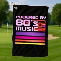Retro Poweres By 80's Music Cassette Tape Golf Towel thumb 1