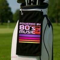 Retro Poweres By 80's Music Cassette Tape Golf Towel thumb 2