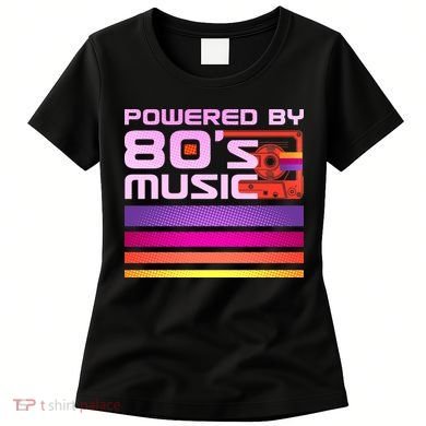 Retro Poweres By 80's Music Cassette Tape Women's T-Shirt