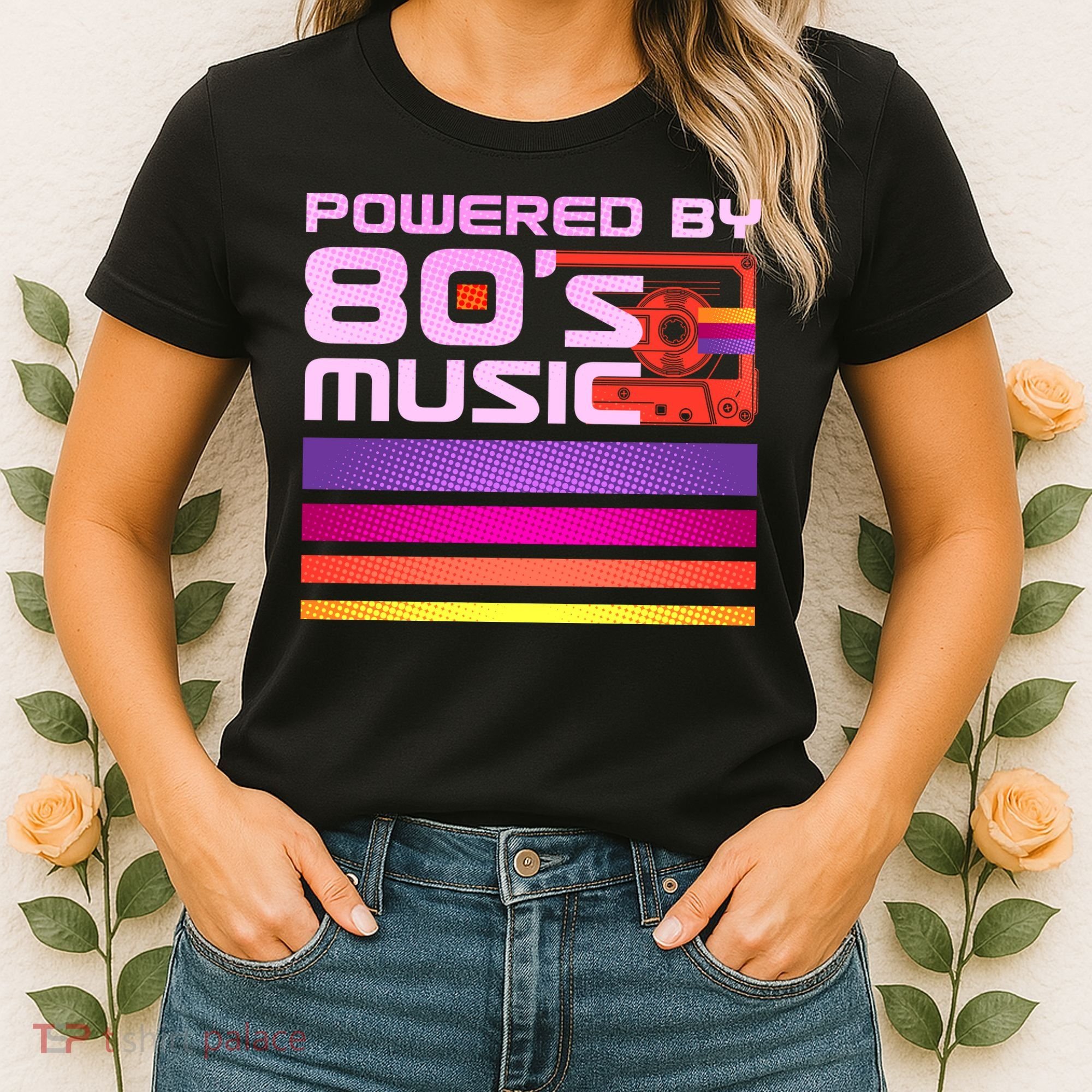 Retro Poweres By 80's Music Cassette Tape Women's T-Shirt