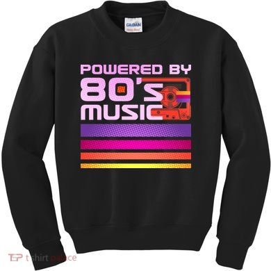 Retro Poweres By 80's Music Cassette Tape Kids Sweatshirt