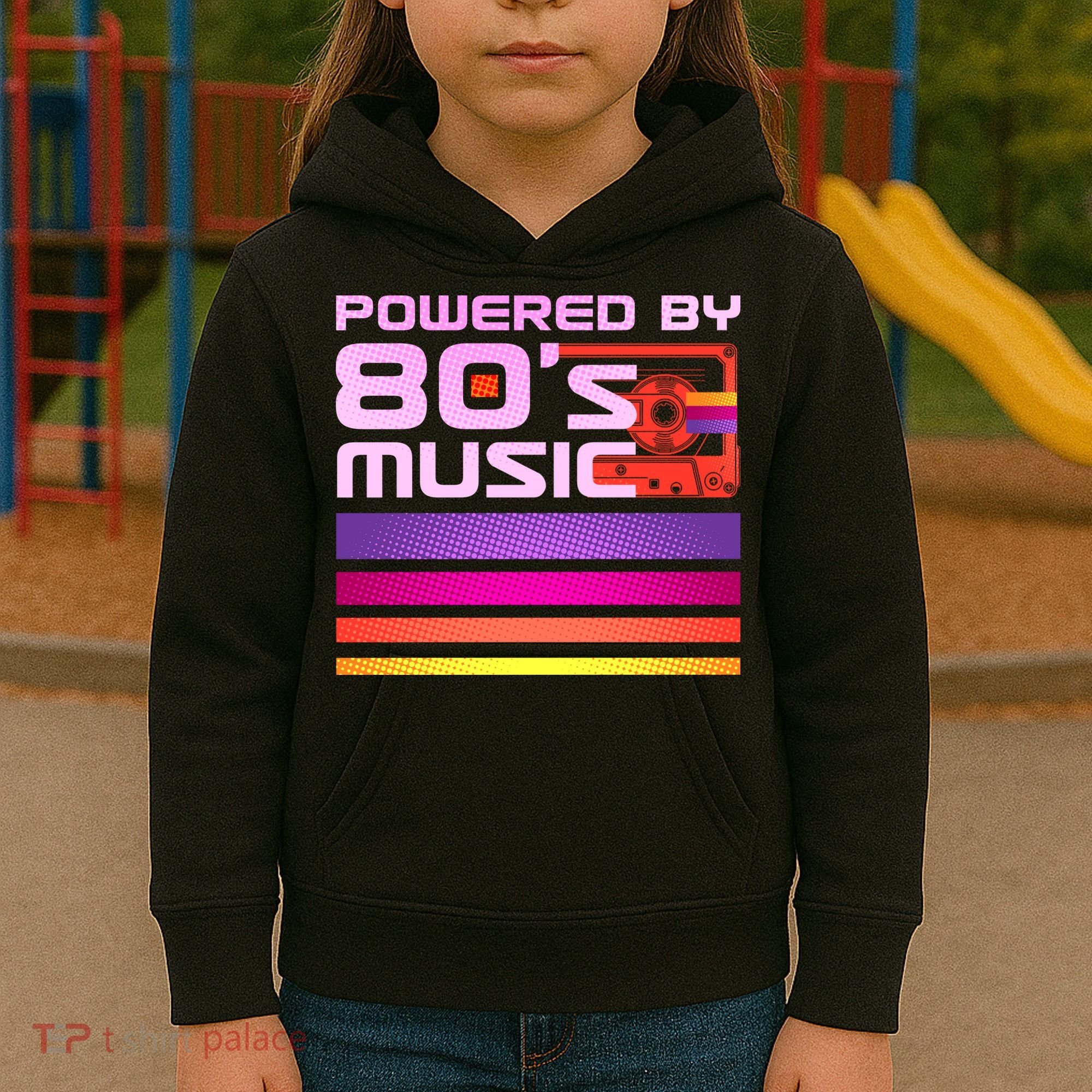 Retro Poweres By 80's Music Cassette Tape Kids Hoodie