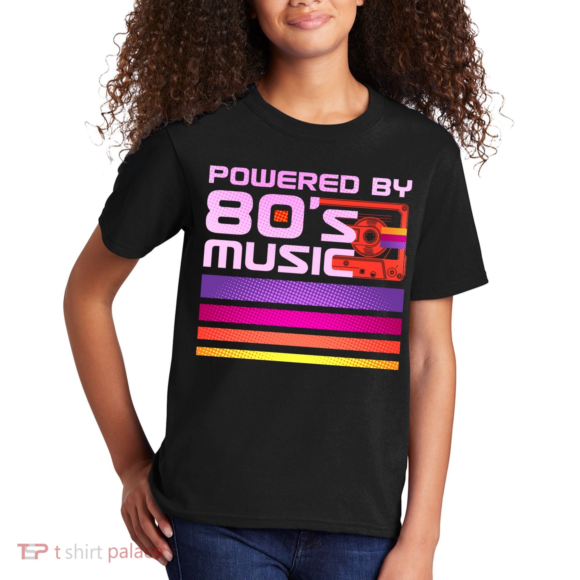 Retro Poweres By 80's Music Cassette Tape Kids T-Shirt