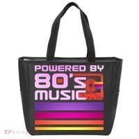 Retro Poweres By 80's Music Cassette Tape Tote Bag thumb 0