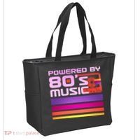 Retro Poweres By 80's Music Cassette Tape Tote Bag thumb 2