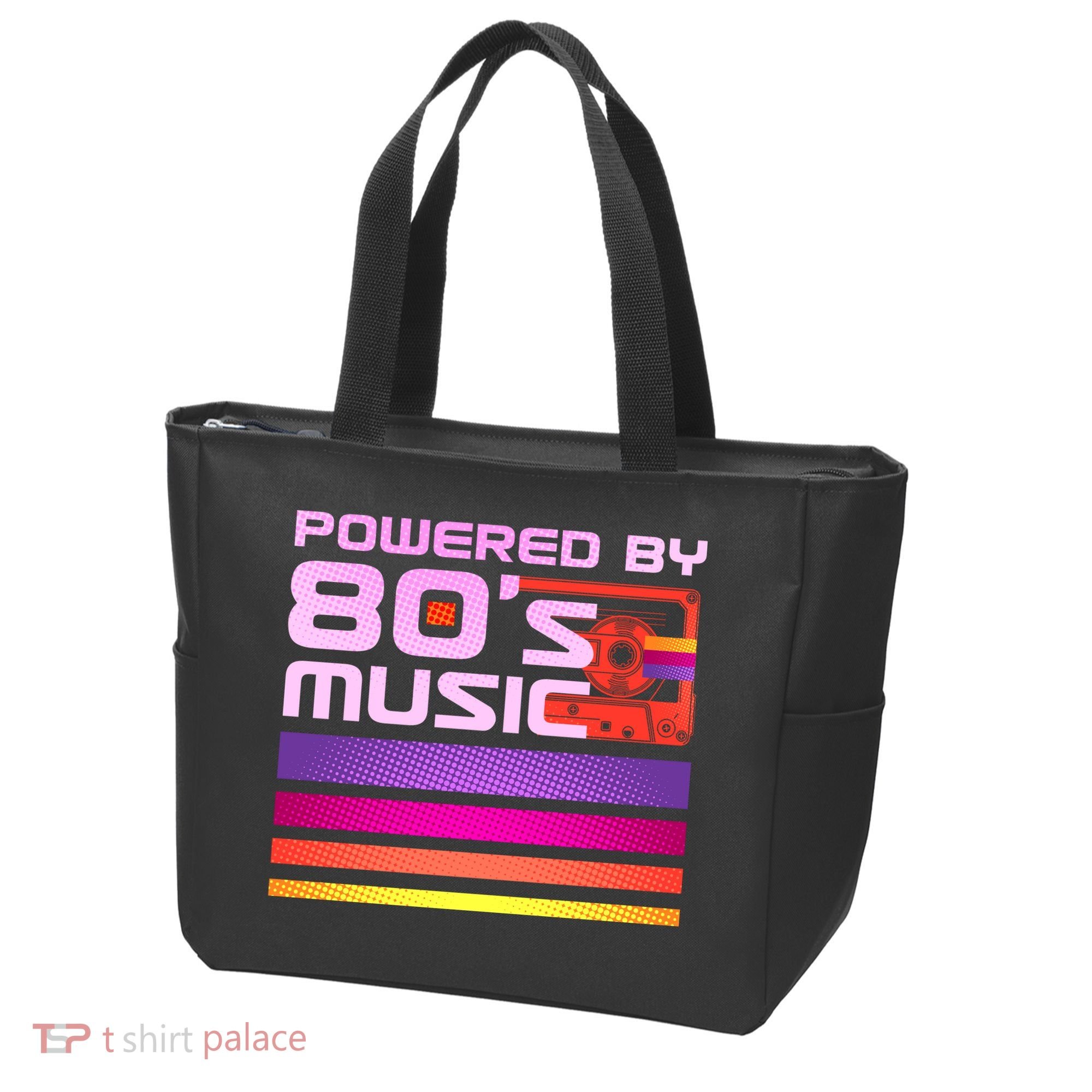 Retro Poweres By 80's Music Cassette Tape Tote Bag