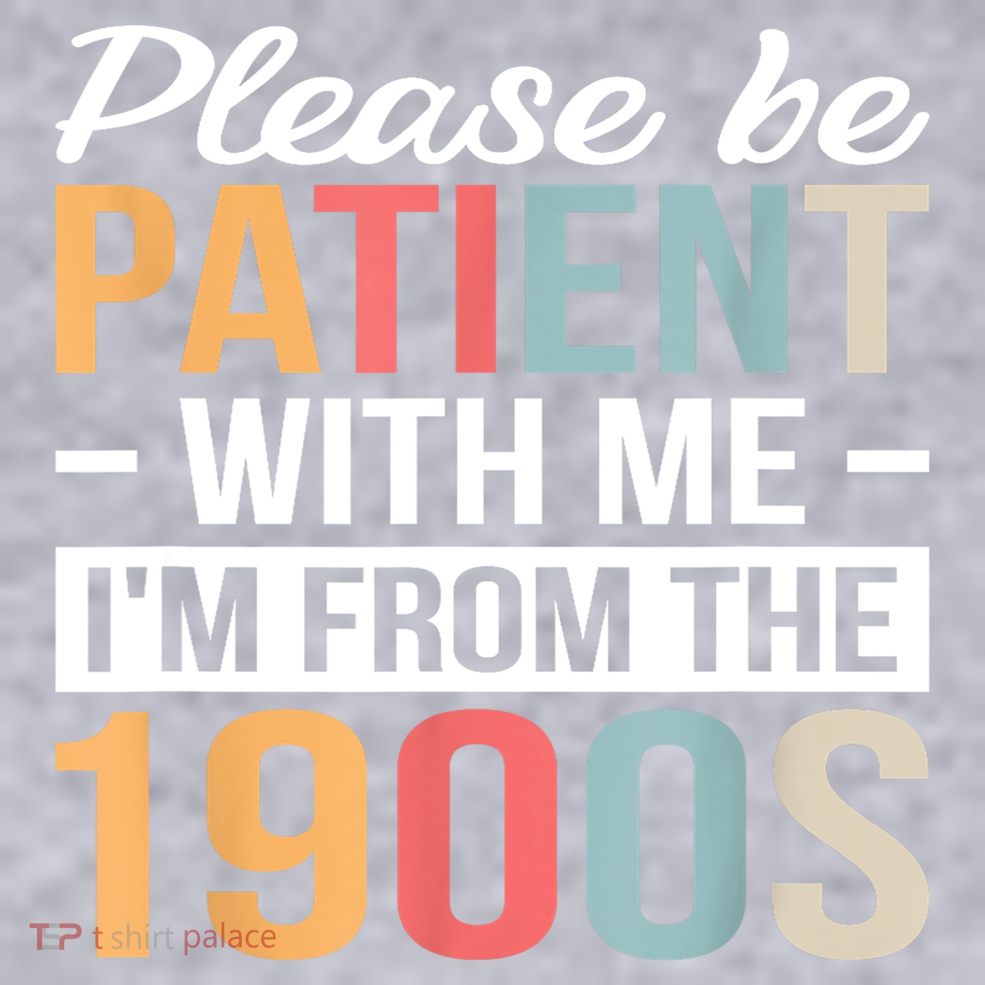 Retro Please Be Patient With Me Im From The 1900s Gift Women's Racerback Cropped Tank