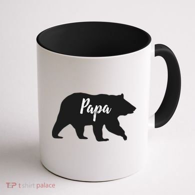 Rustic Papa Bear Funny Gift Coffee Mug back