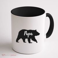 Rustic Papa Bear Funny Gift Coffee Mug thumb 1