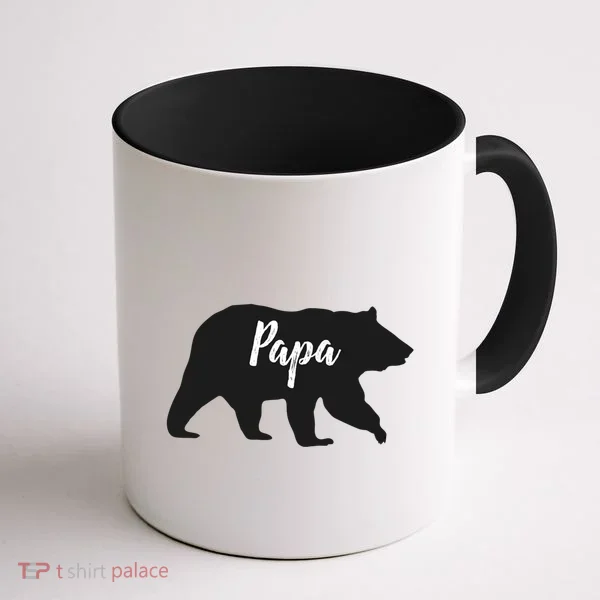 Rustic Papa Bear Funny Gift Coffee Mug